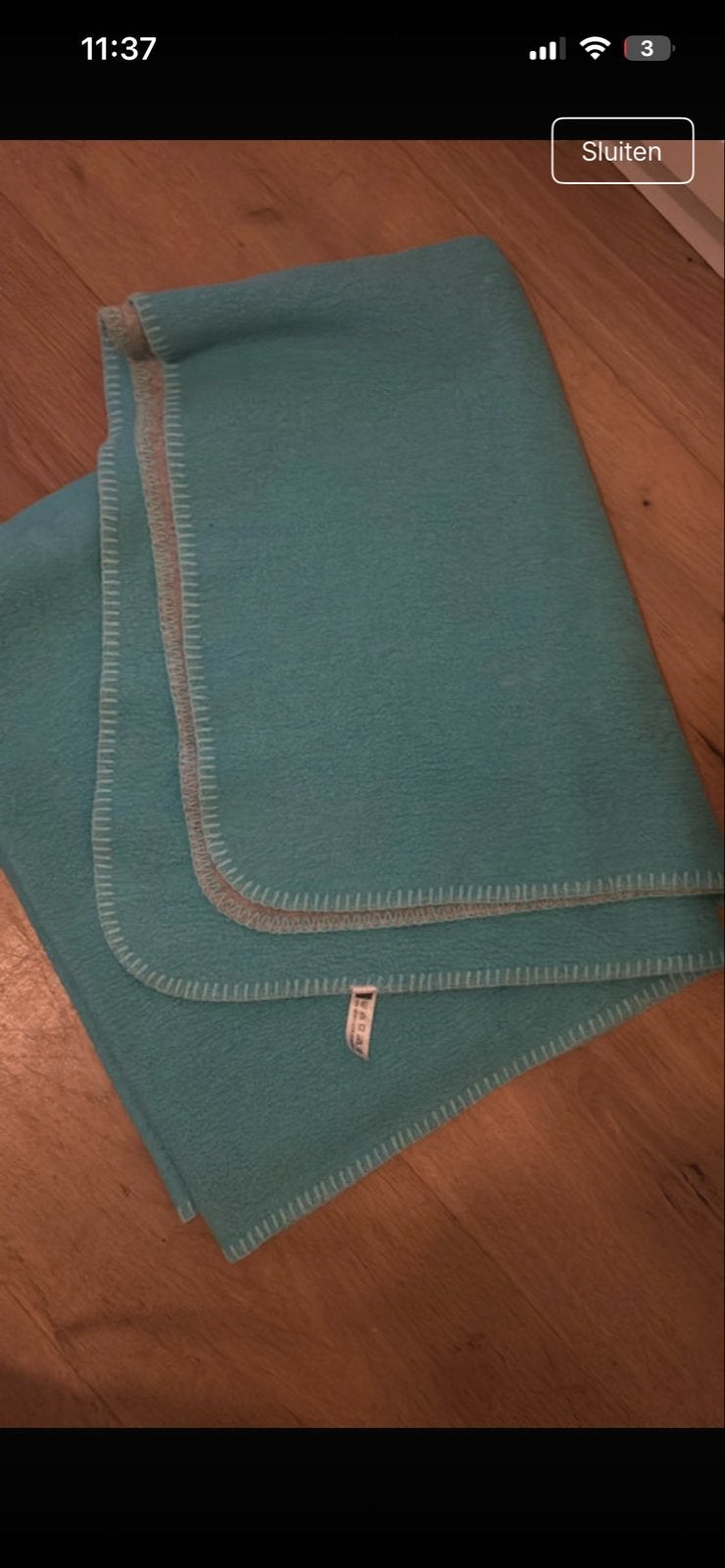 HEMA baby ledikant deken - Blauw/Groen, Gebruikt, Ophalen of Verzenden, Hema, Blauw