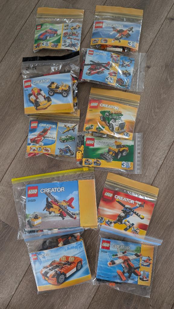11 sets Lego creator - compleet met instructie, Lego, Ophalen of Verzenden, Compleet, Zo goed als nieuw
