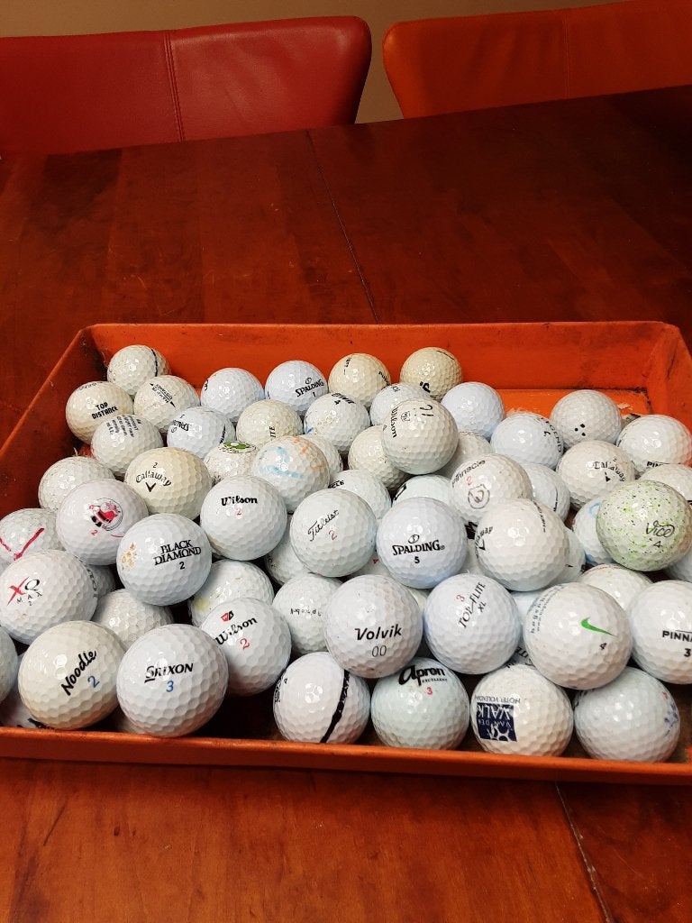 Golfballen,  100 stuks, Ophalen of Verzenden, Gebruikt, Bal(len)