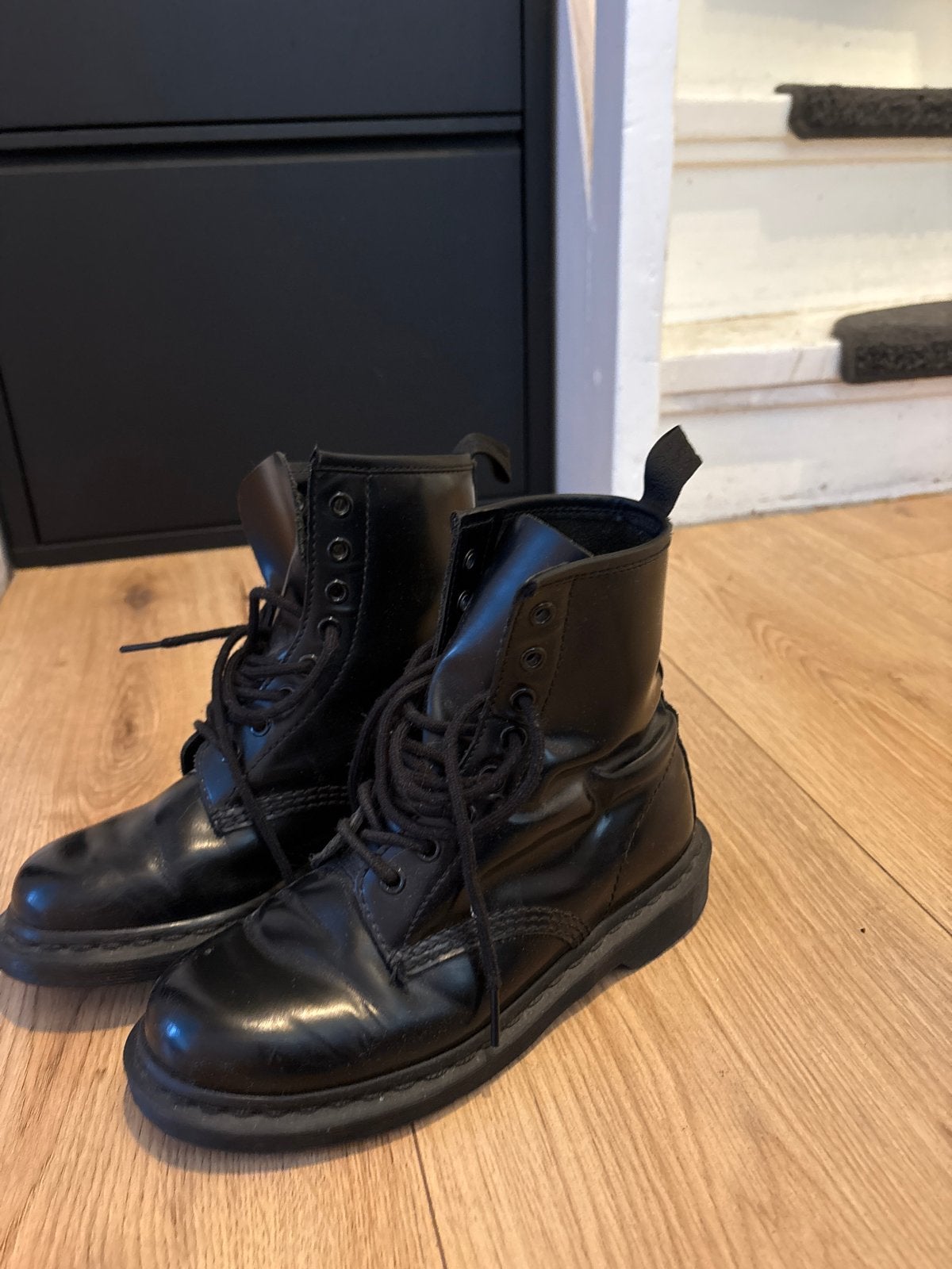 Dr. Martens 1460 Mono Zwarte Leren Laarzen Maat 37, Ophalen of Verzenden, Gedragen, Zwart, Lage of Enkellaarzen