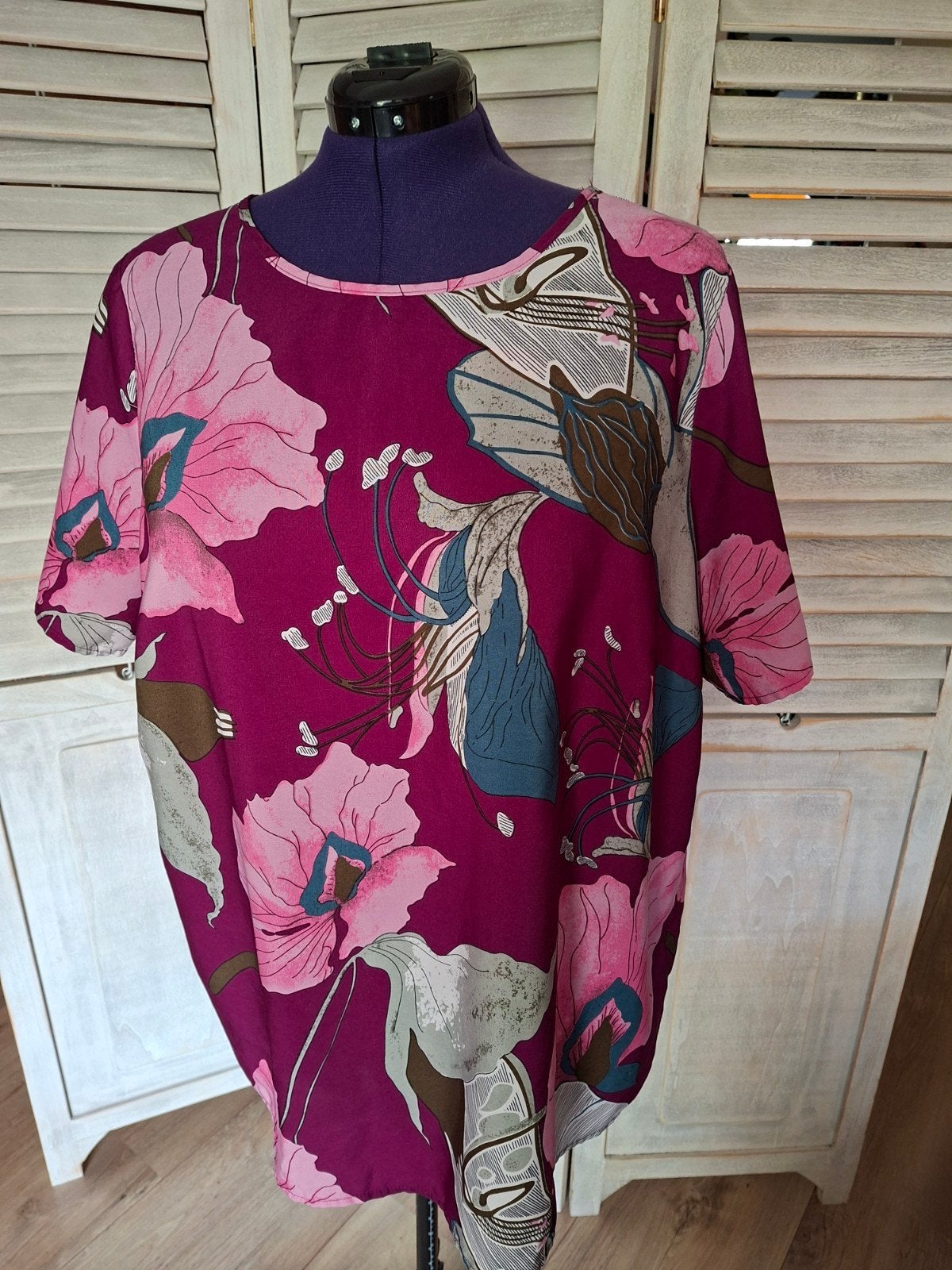 Zizzi shirt maat L zgan, Kleding | Dames, T-shirts, Zizzi, Verzenden, Paars, Maat 46/48 (XL) of groter
