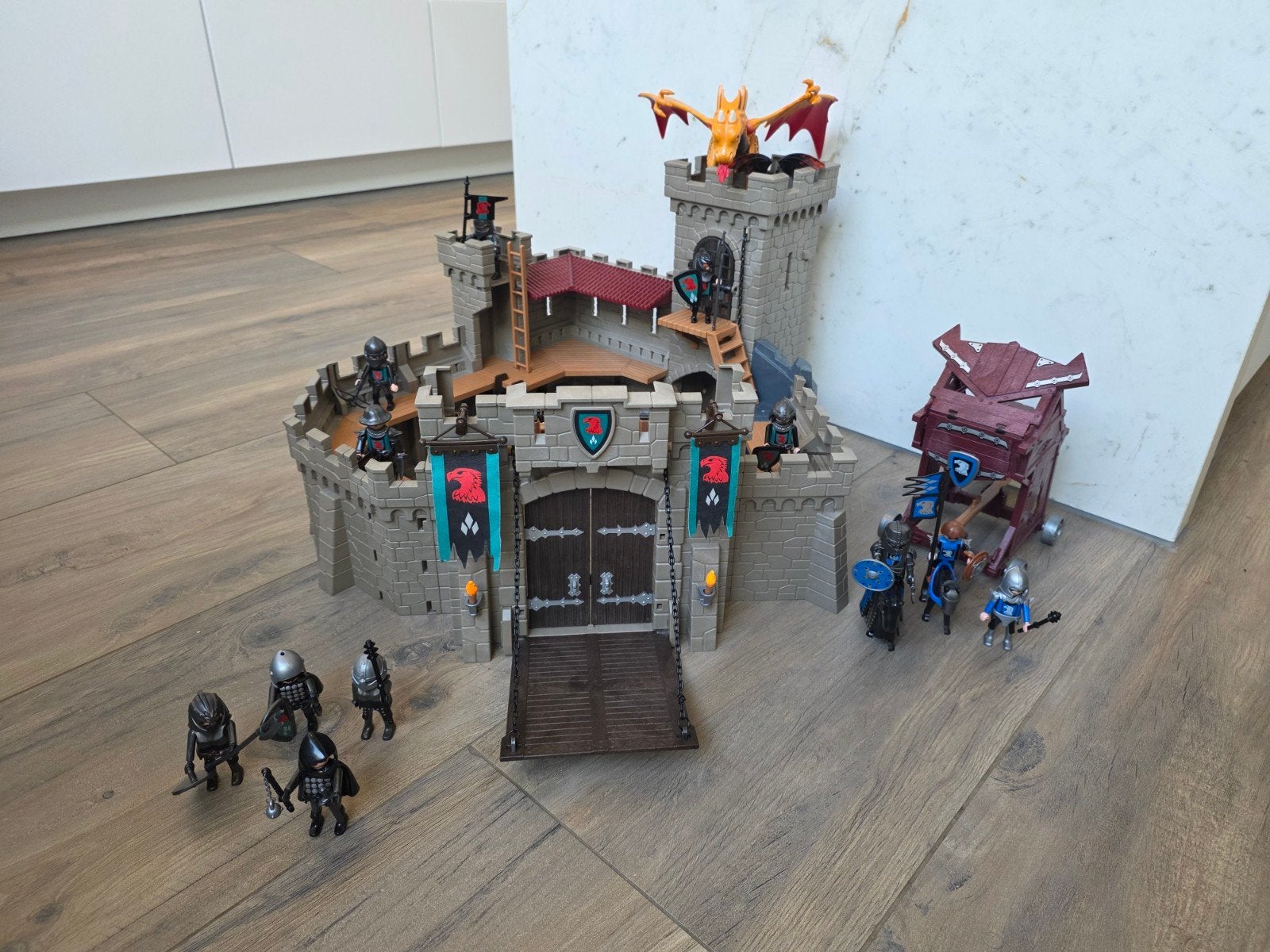 Playmobil Kasteel 4866 met ridders en draak, Ophalen of Verzenden, Gebruikt