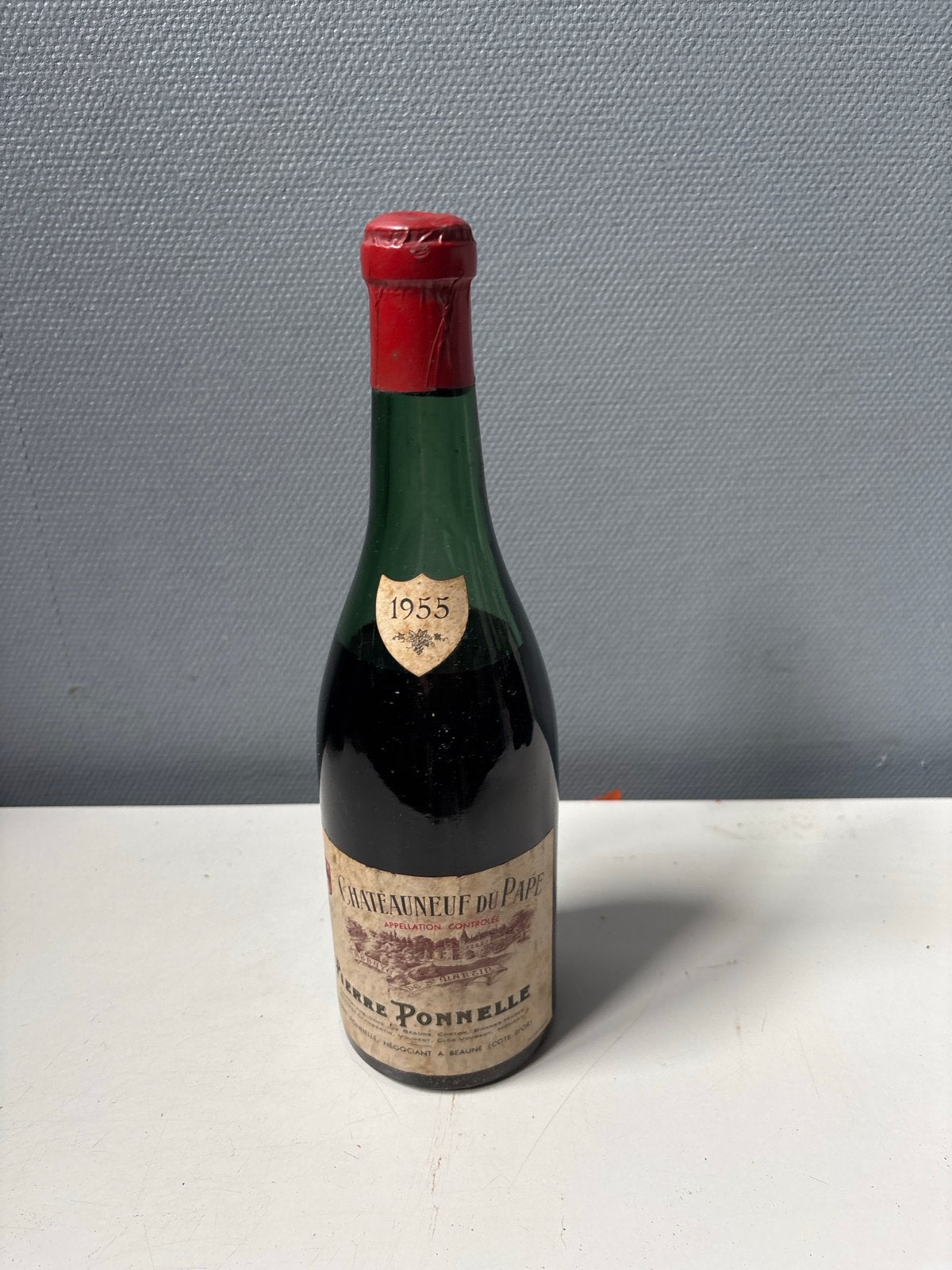 Châteauneuf du Pape Pierre Ponnelle 1955 Rode Wijn, Verzamelen, Ophalen of Verzenden, Gebruikt, Frankrijk, Rode wijn