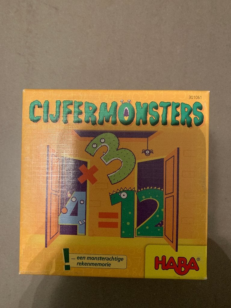 Spelletje Haba Cijfermonsters, Ophalen of Verzenden, Zo goed als nieuw