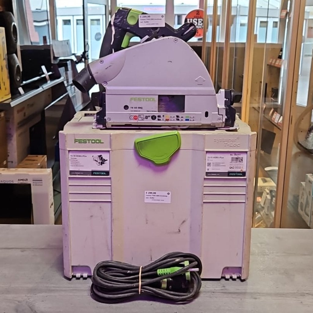 Festool TS55 EBQ Invalzaag Incl:  Koffer, Doe-het-zelf en Verbouw, Gereedschap | Zaagmachines, Festool, Gebruikt, Support@festool.com
