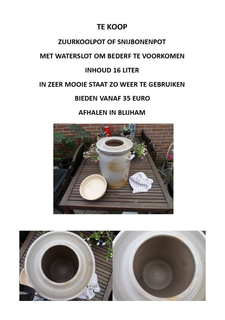 Snijbonen pot, Ophalen, Zo goed als nieuw