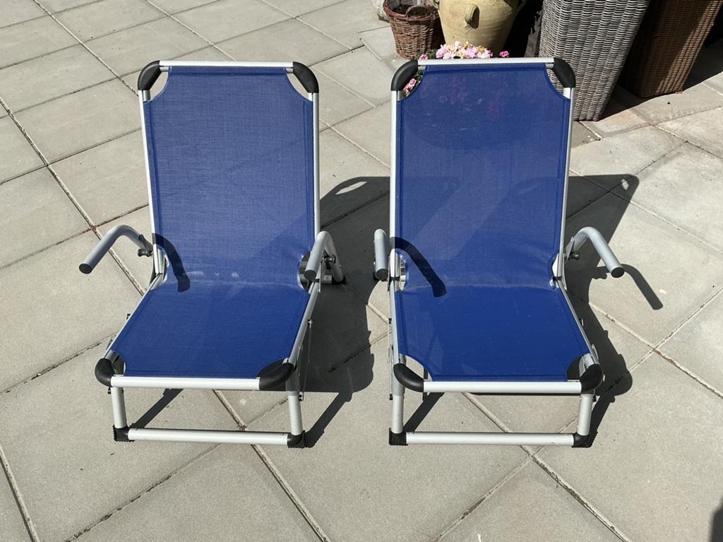 Strand stoelen., Caravans en Kamperen, Ophalen, Zo goed als nieuw, Campingstoel