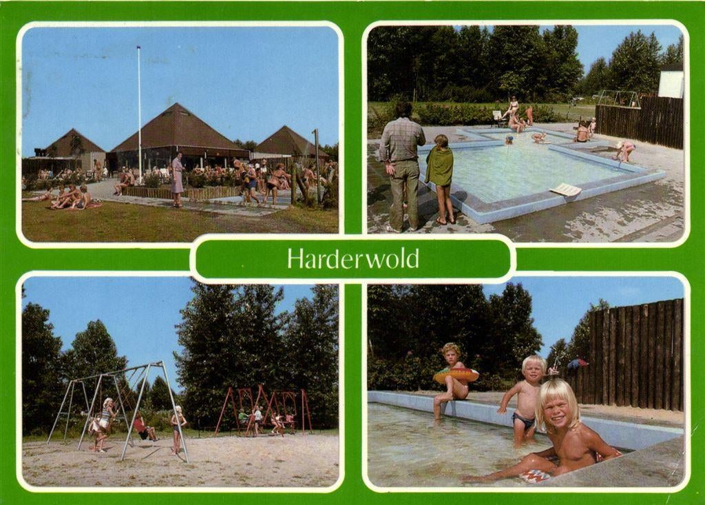 Harderwold - Zeewolde - 4 afb bungalowpark - 1984 gelopen, Verzamelen, Ansichtkaarten | Nederland, Gelopen, Noord-Brabant, Voor 1920