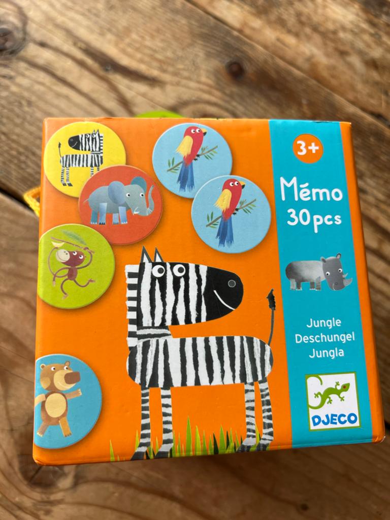 Djeco Dieren Memory - Jungle Memo 30 stuks, Ophalen of Verzenden, Nieuw, Puzzelen