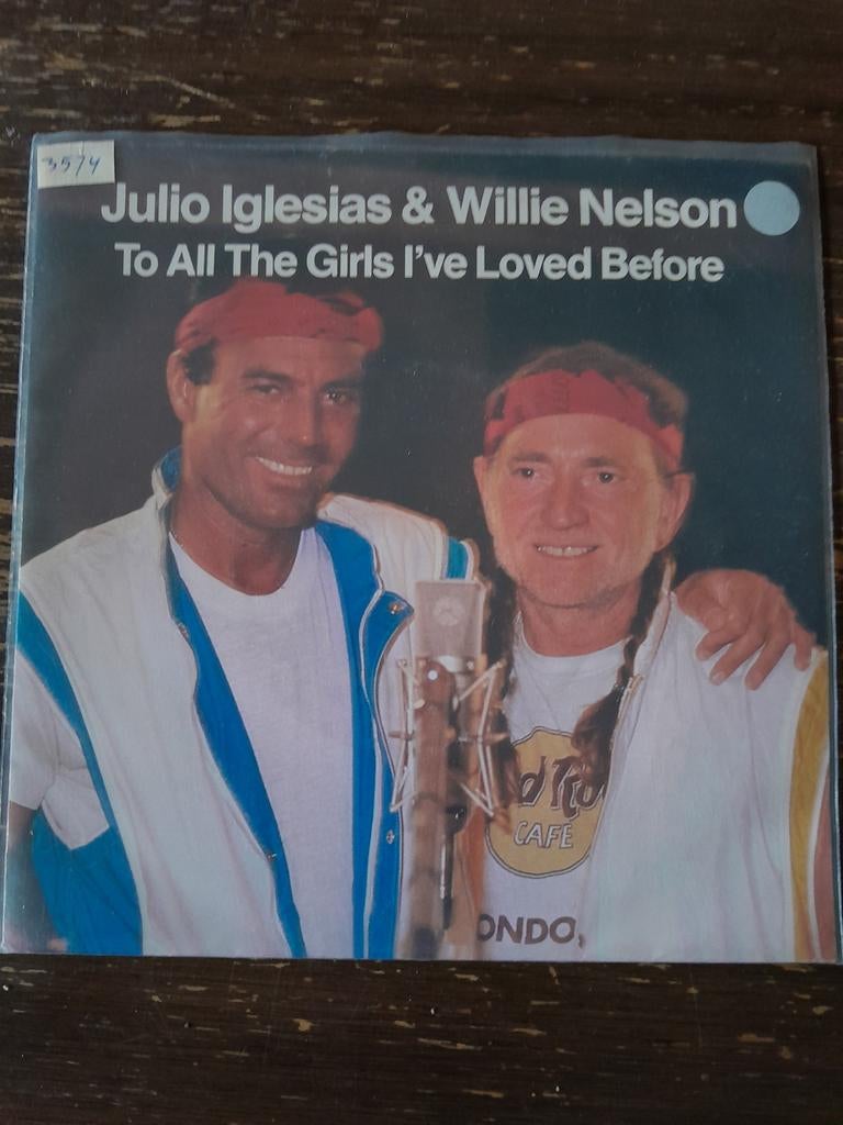 Julio lglesias & willie  7 inch to all the girls l,ve loved, Ophalen of Verzenden, Zo goed als nieuw, Pop