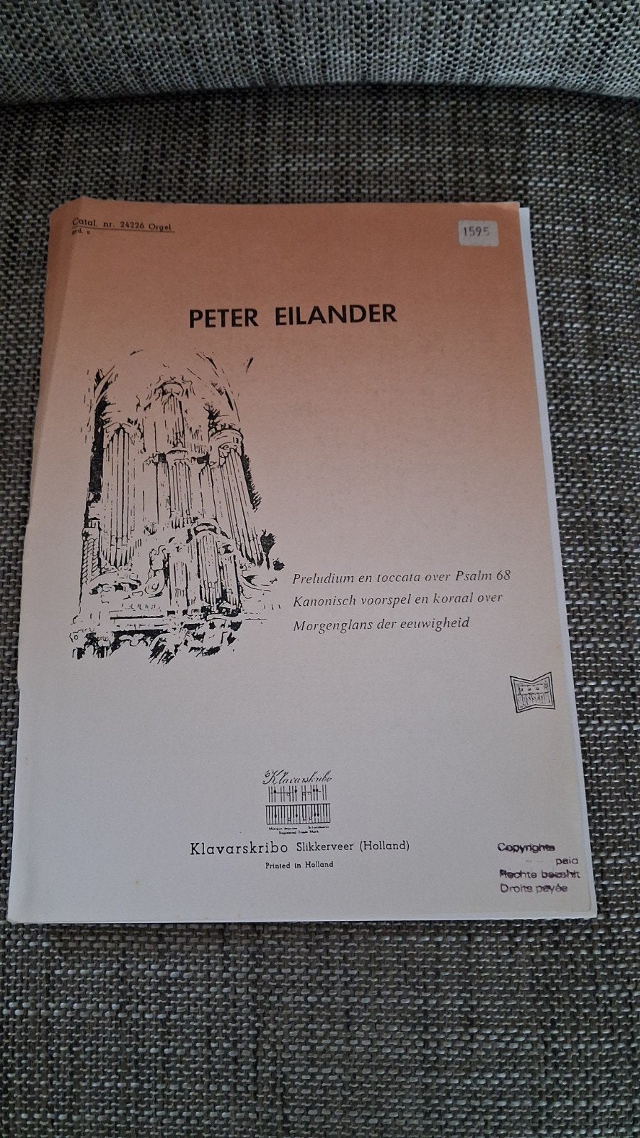 Peter Eilander - Klavarskribo Psalm 68 ea, Orgel, Gebruikt, Klassiek, Ophalen of Verzenden