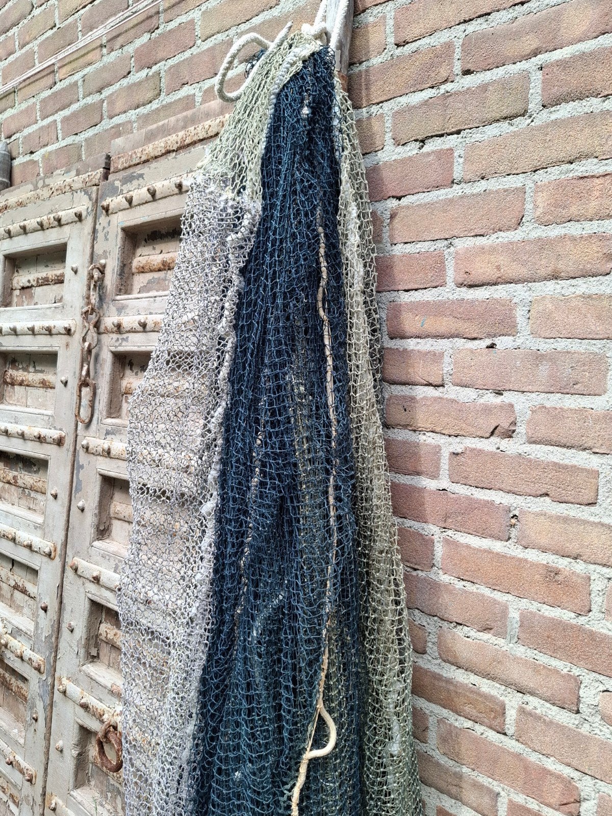 Oude vintage visnet zwart grijs, Ophalen of Verzenden, N, T, V