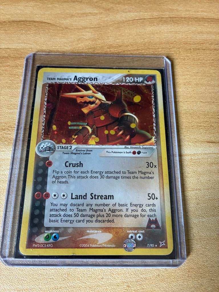 Team Magma's Aggron Pokémon Kaart (2004), Ophalen of Verzenden, Zo goed als nieuw, Losse kaart