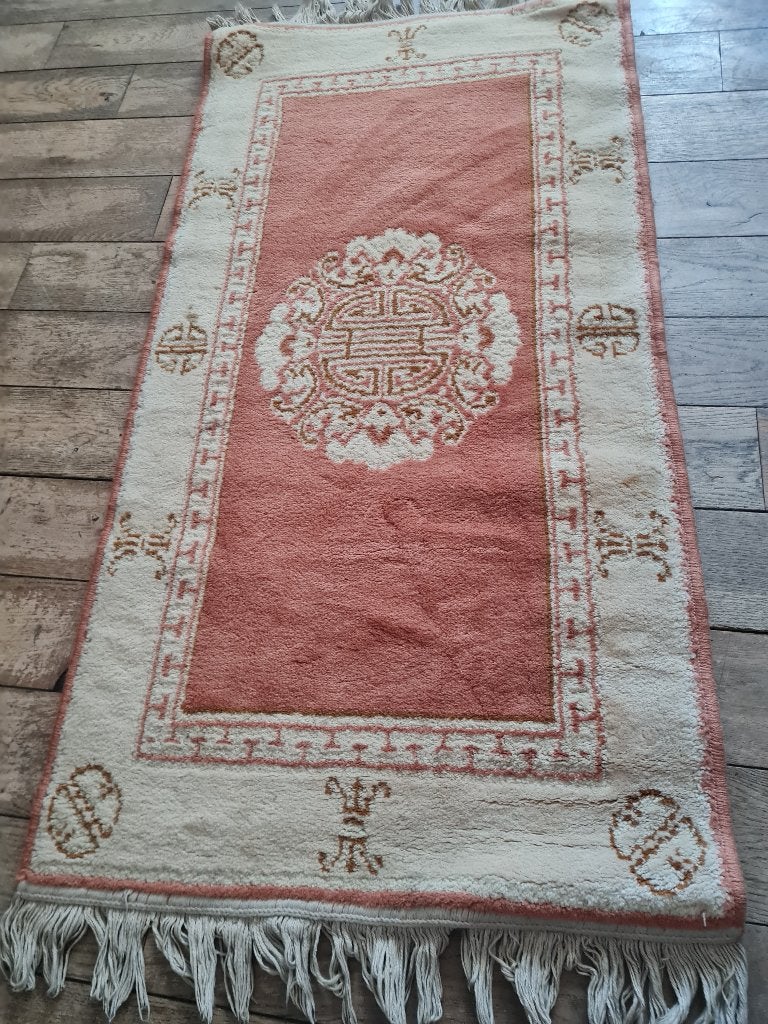 Vintage wollen lopertje, vloerkleed foto 1 t/m 7