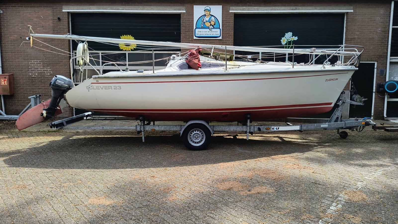 Clever 23, Yamaha 8pk, Kalf trailer, Watersport en Boten, Kajuitzeilboten en Zeiljachten, Ophalen, 8 pk, Gebruikt, .