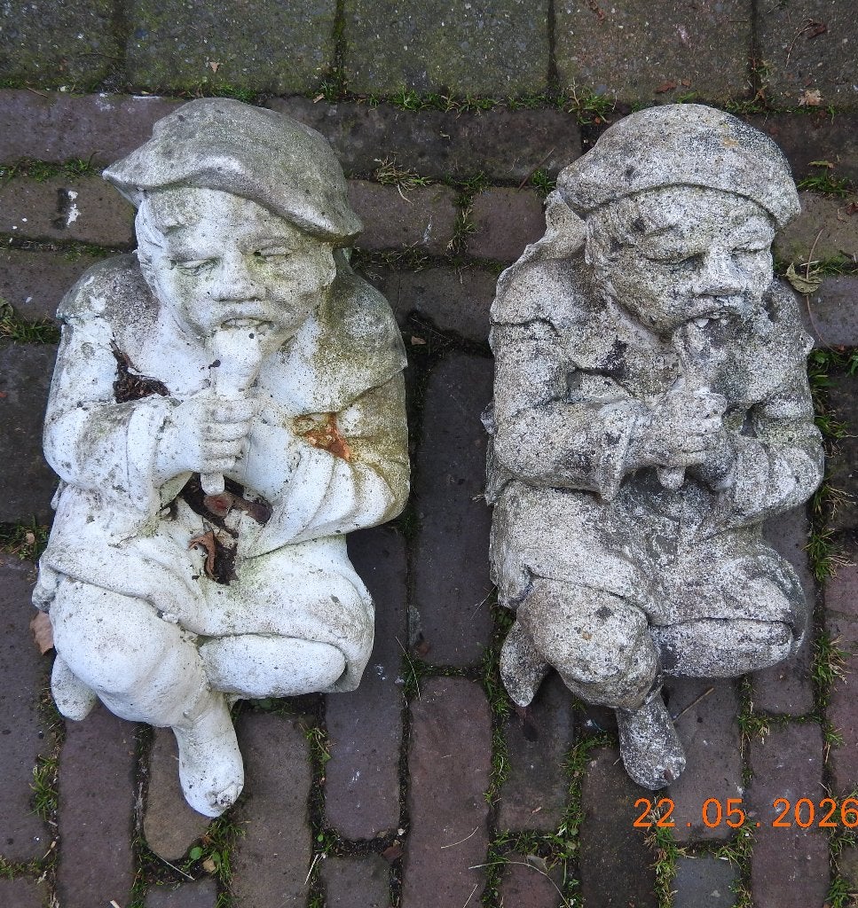 4 Betonnen beeldjes om op te hangen in de tuin, Tuin en Terras, Ophalen, Gebruikt