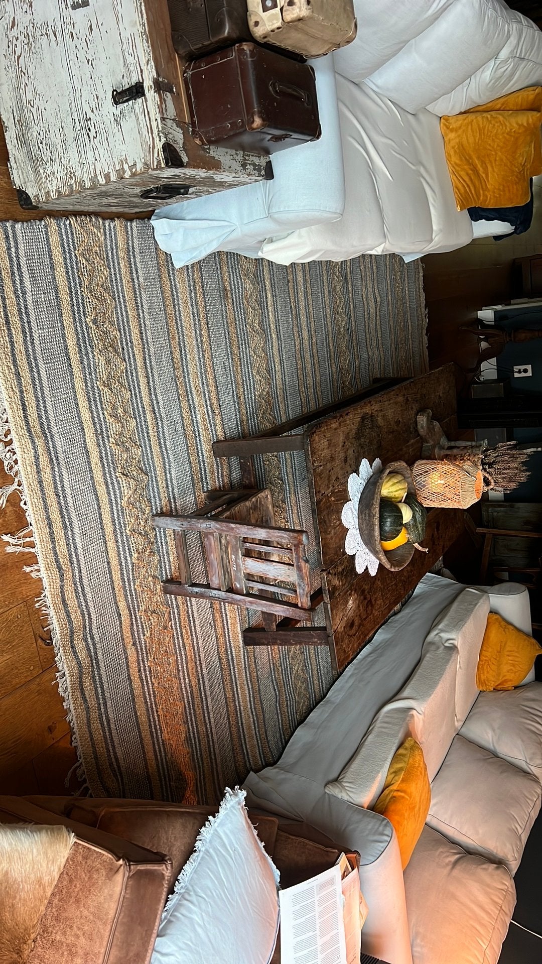 Vloerkleed groot, landelijk / scandinavisch / maritiem, Ophalen, Gebruikt, 200 cm of meer, Rechthoekig