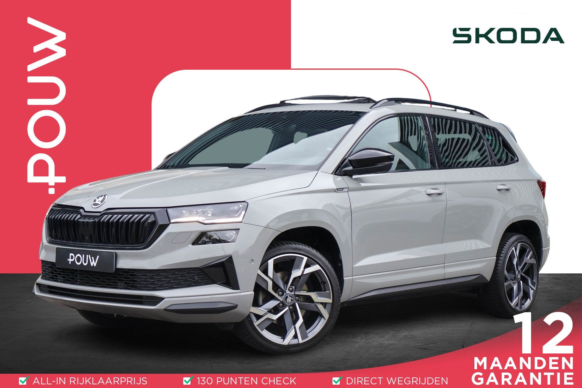 Skoda Karoq 1.5 TSI 150pk DSG ACT Sportline Business | Panor, Auto's, 12 maanden, Stof, 4 cilinders, SUV of Terreinwagen