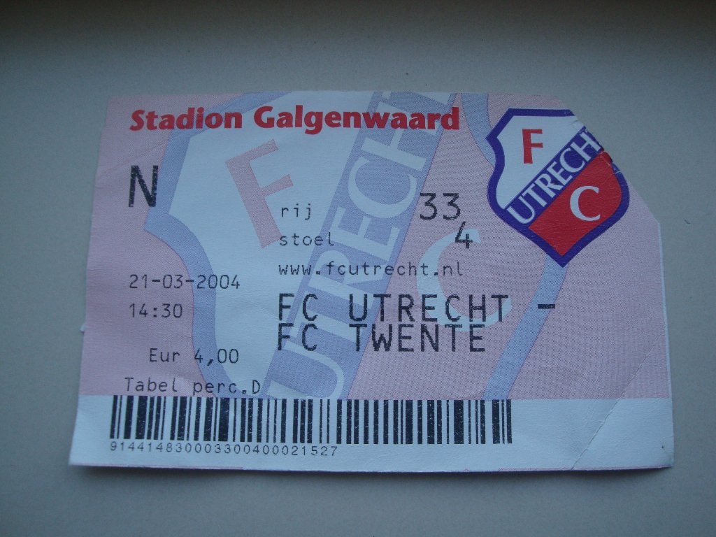 Voetbalkaartje F.C. Utrecht - F.C. Twente 2003/2004 33., Verzenden, Gebruikt, F.C. Twente, Overige typen