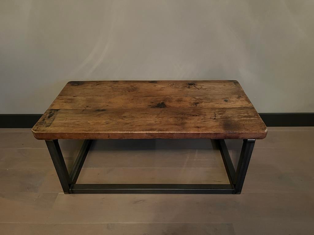 Salontafel van wagondelen - 110x55x45 cm, Ophalen, Gebruikt, 100 tot 150 cm, 50 tot 100 cm