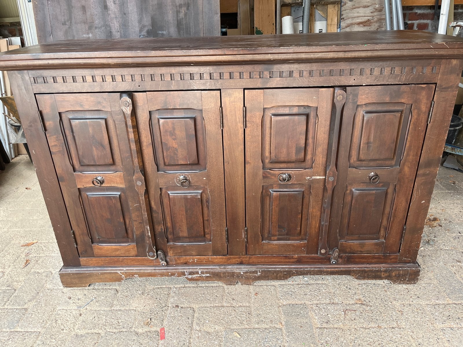 Koloniaal dressoir, Ophalen, Gebruikt, 100 tot 150 cm, 25 tot 50 cm
