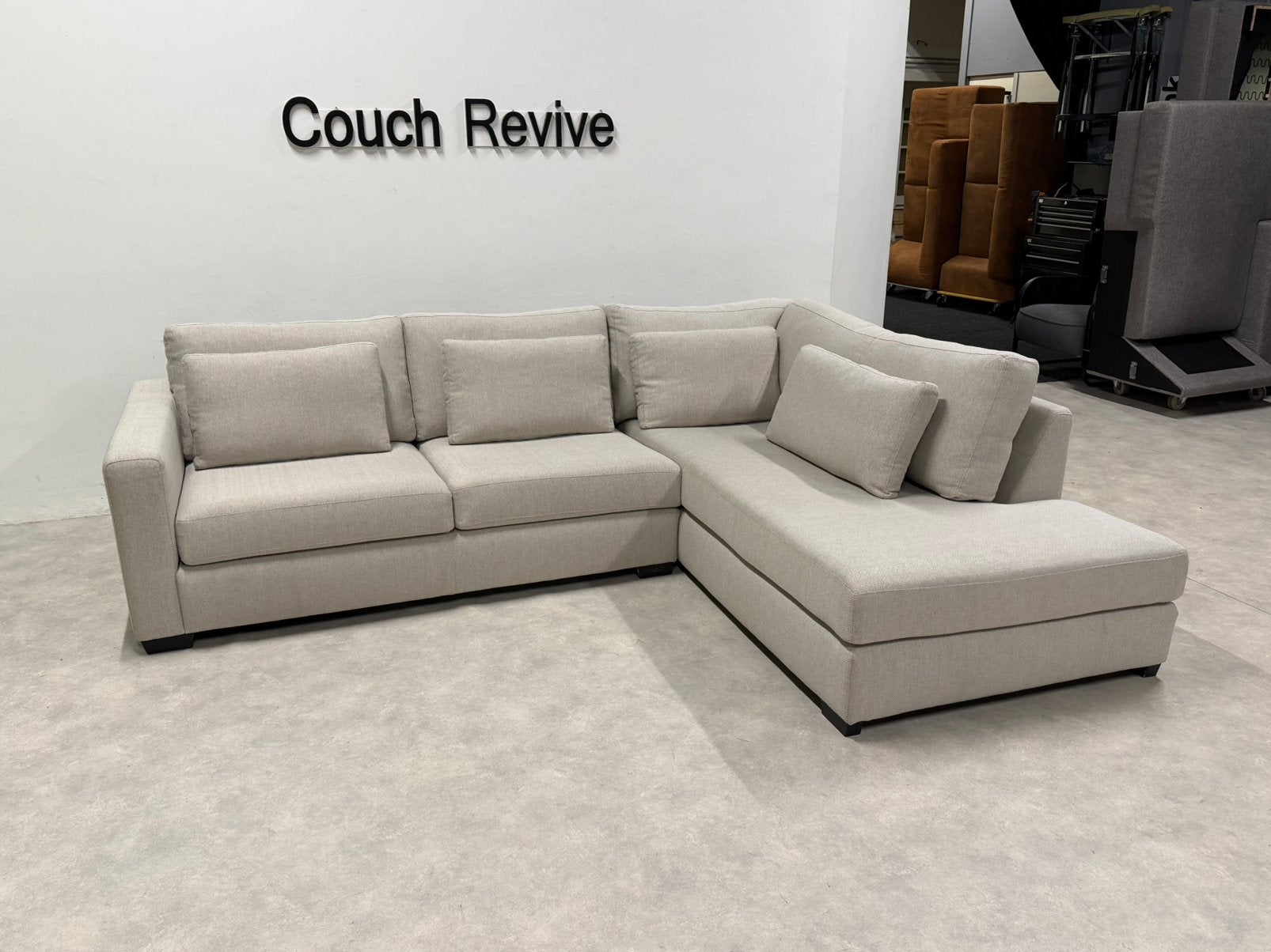 Foto 3 van Beige Hoekbank 285-220 | Refurbished Gratis levering