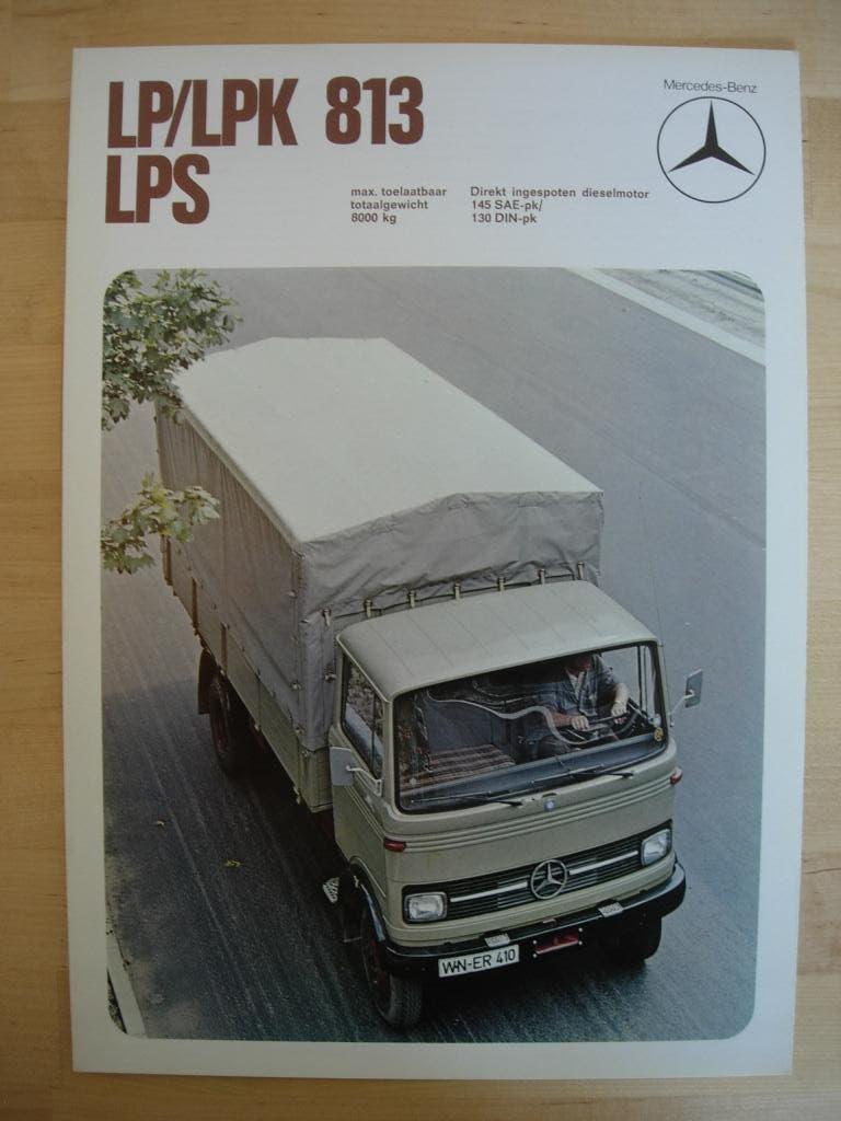 Mercedes LP LPK LPS 813 Brochure 1974 – LP813 LPK813 LPS813, Zo goed als nieuw, Mercedes-Benz, Mercedes, Ophalen of Verzenden