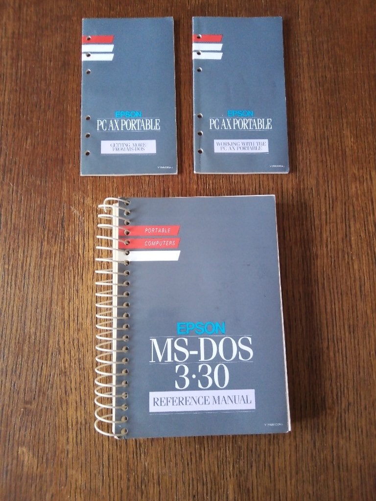 Epson PC AX Portable Handleidingen MS-DOS 3.30 *1988/1989*, Boeken, Informatica en Computer, Gelezen, Epson, Besturingssystemen