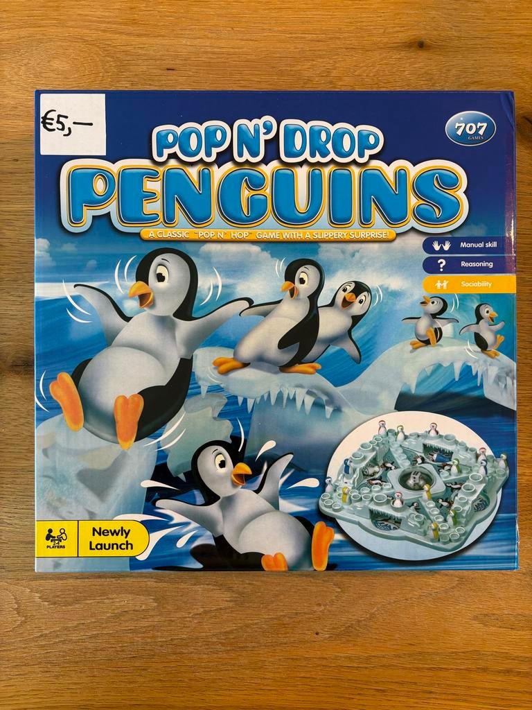 Pinguïn bordspel - Pop N' Drop Penguins, Drie of vier spelers, Ophalen, Zo goed als nieuw