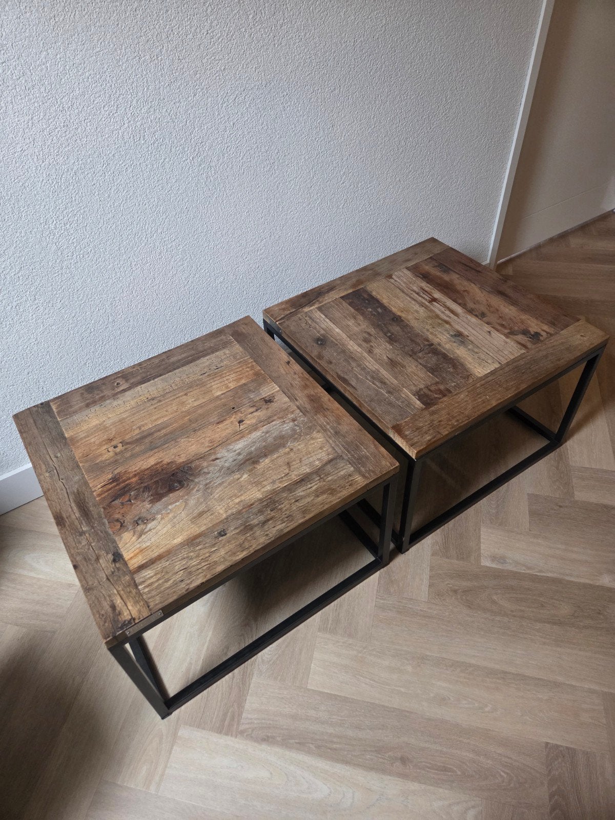 2 salontafels 60x60 Lifestyle Home Collection, Ophalen, Gebruikt, 50 tot 100 cm, Vierkant