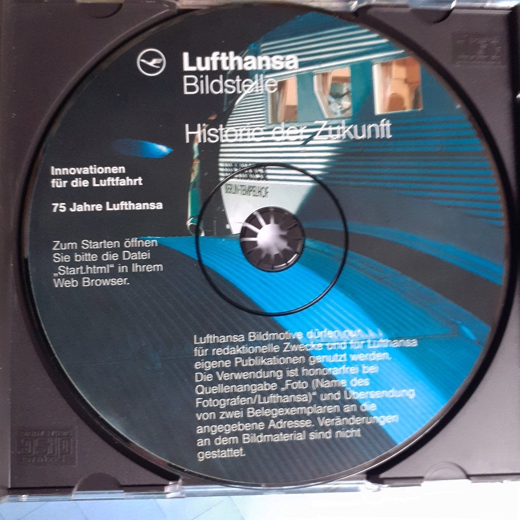 Lufthansa CD met 75 jaar, Verzenden, Zo goed als nieuw, Kaart, Foto of Prent