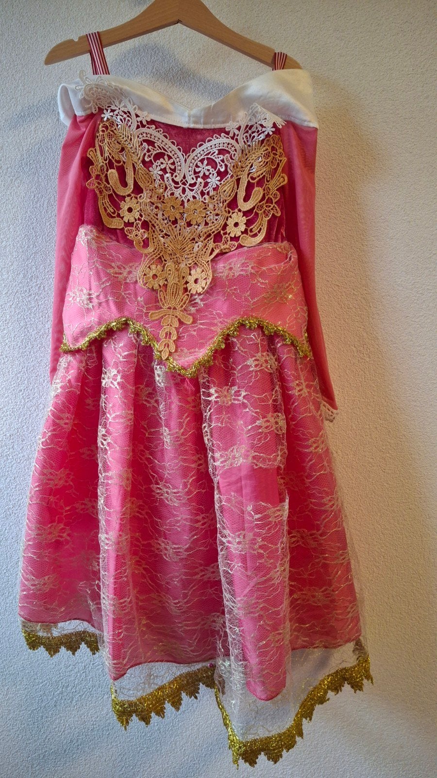 Prinsessenjurk roze met goud kant - Het Betere Merk, Gebruikt, Meisje, Het Betere Merk, Ophalen of Verzenden