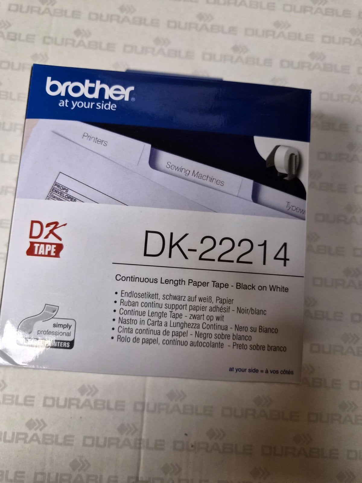 4x Brother DK-22214 Continu Rol Papier Tape Zwart op Wit, Ophalen, Nieuw, Tape-label, Brother