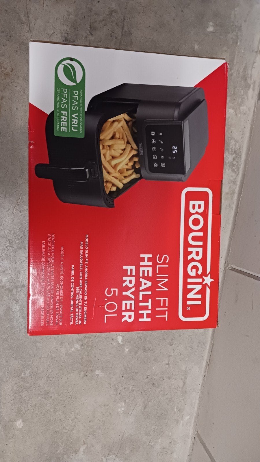 BOURGINI Slim Fit Health Fryer 5.0L - Nieuw in doos, Ophalen, Nieuw, Airfryer, 1500 gram of meer