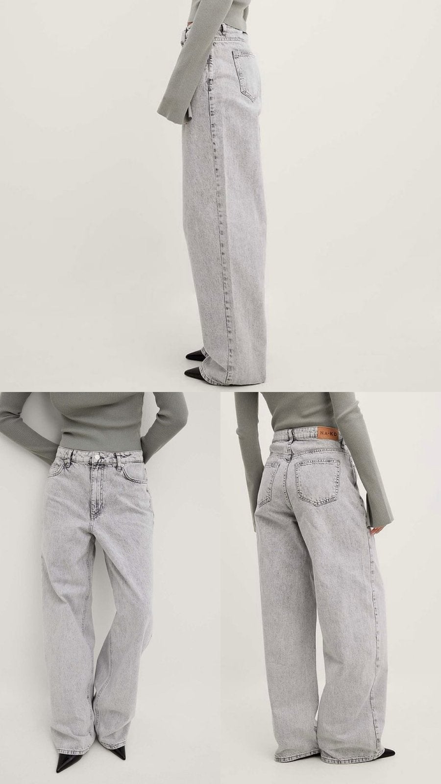 Grijze NA-KD low waist jeans maat 36 - NIEUW, Kleding | Dames, Spijkerbroeken en Jeans, Ophalen of Verzenden, Nieuw, Grijs, W28 - W29 (confectie 36)