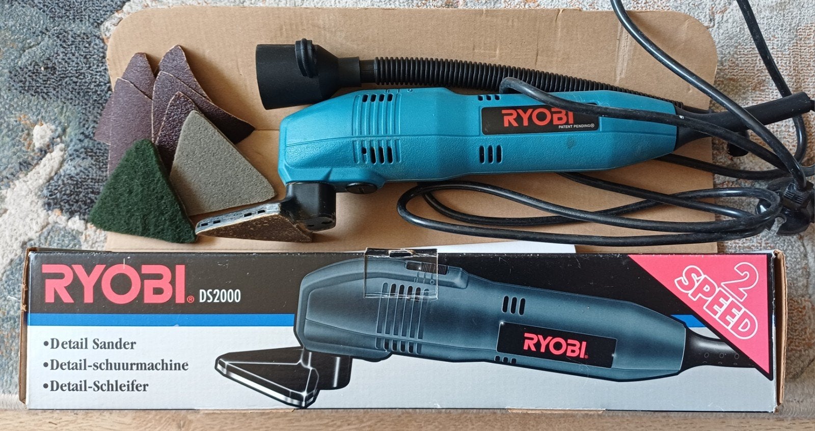 Ryobi DS2000 Detail-schuurmachine - Zo goed als nieuw, Ophalen of Verzenden, Zo goed als nieuw, Overige typen