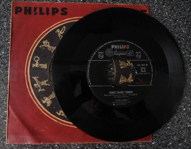 Sophia Loren - bing bang bong & love song from "Houseboat", Verzenden, 7 inch, Single, Zo goed als nieuw