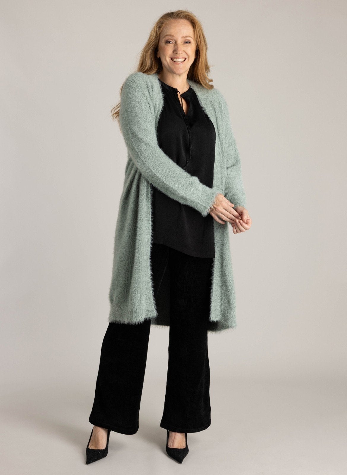 Mint fluffy lang vest Hadea van Yest Curve Maat 50 (2), Nieuw, Ophalen of Verzenden, Y, Y