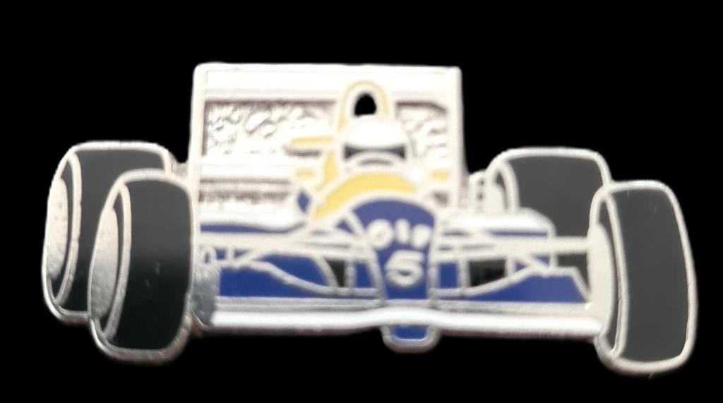 Renault Williams racewagen pin- blauw geel, Verzamelen, Verzenden, Nieuw, Transport, Speldje of Pin