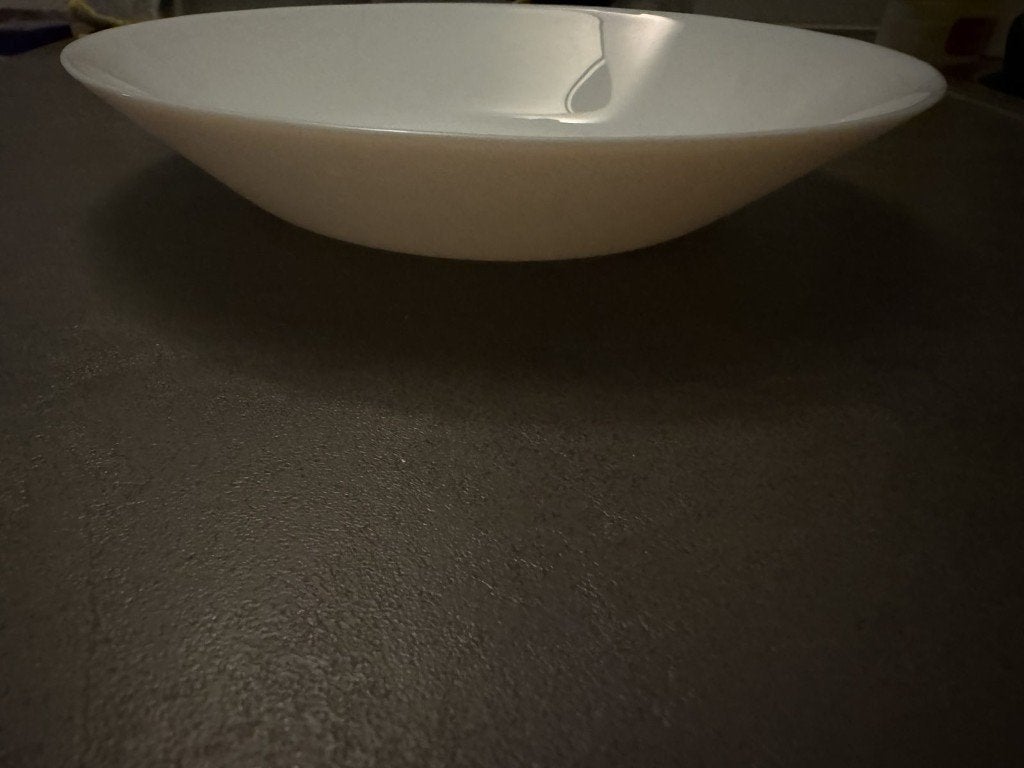 IKEA OFTAST pastabord wit 20 cm - diep bord, gehard glas, Huis en Inrichting, Gebruikt, Ophalen of Verzenden, Glas, Bord(en)