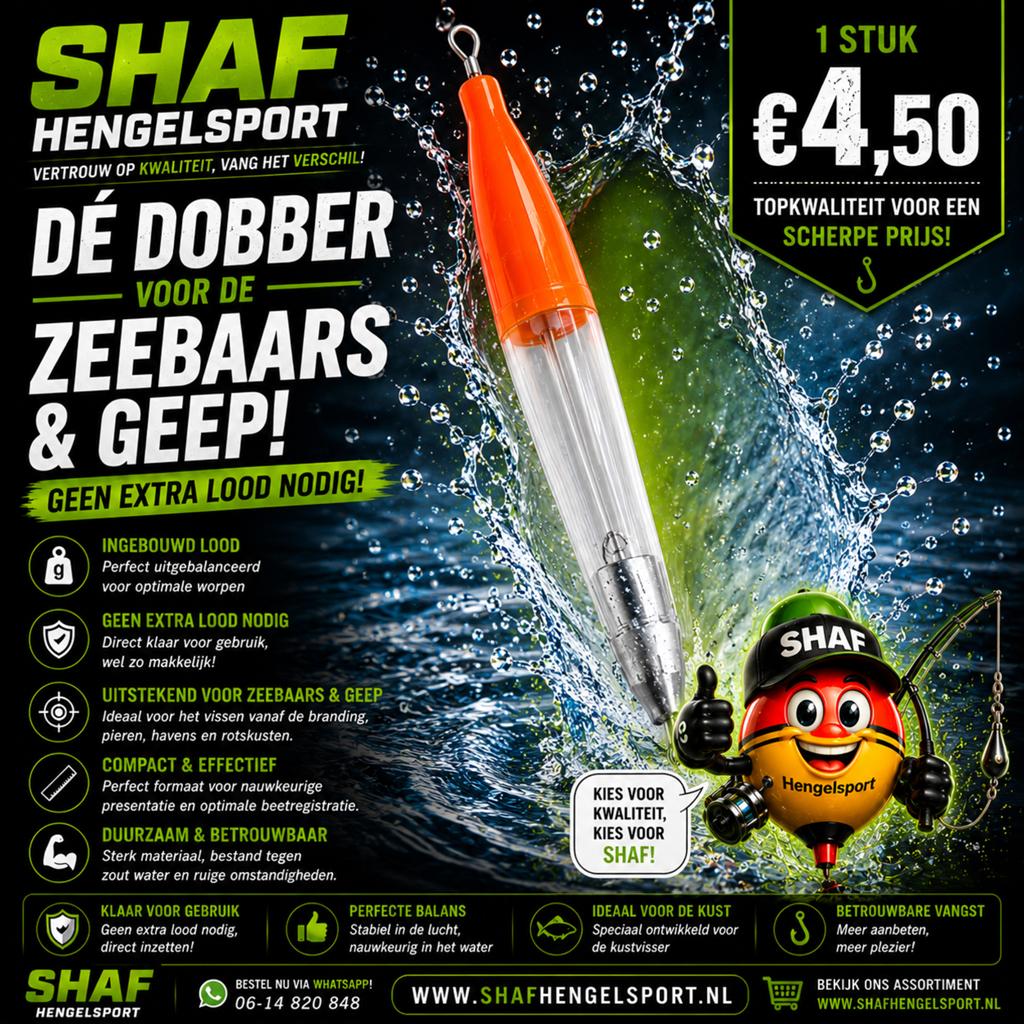 Zeebaars & Geep Dobbers 20 Gram, Ophalen of Verzenden, Nieuw, Dobber of Lood