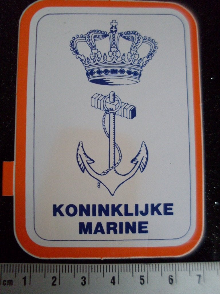 sticker koninklijke marine logo embleem kroon anker oranje, Verzenden, Zo goed als nieuw, Bedrijf of Vereniging
