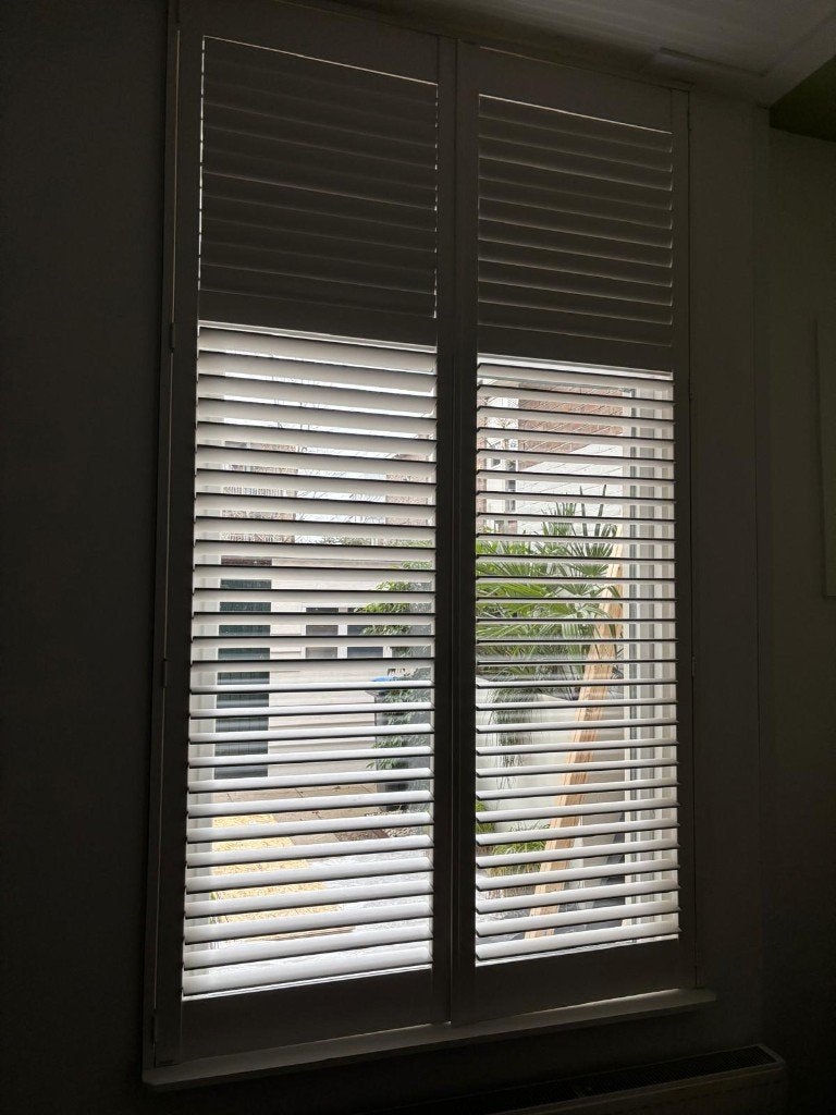 Shutter, shutters, 2 maten, Ophalen, 90 cm, Wit, Hout
