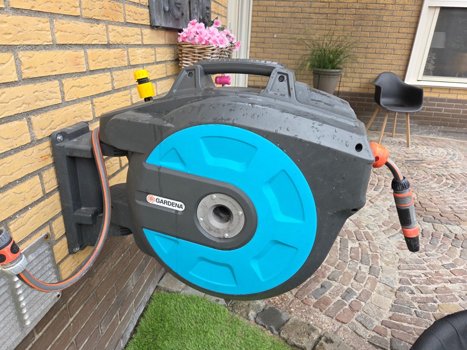 Gardena Tuinslanghaspel met slang, Tuin en Terras, Tuinslangen, Ophalen, Gebruikt, Tuinslanghaspel