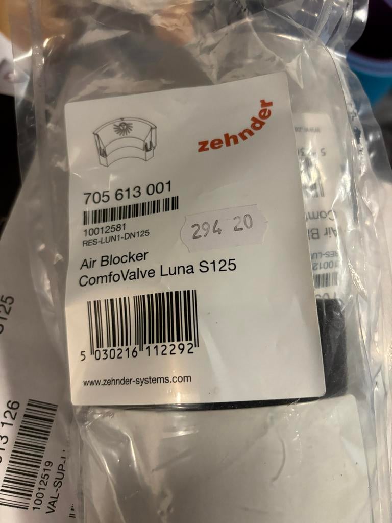 Zehnder Airblocker 2 stuks, Ophalen of Verzenden, Nieuw, Afzuiger