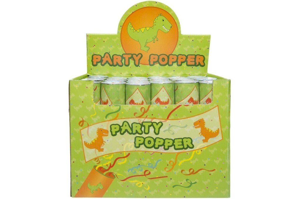 PARTIJ PARTY POPPER DINOSAURUS IN DISPLAY, ., Nieuw, Ophalen of Verzenden, .