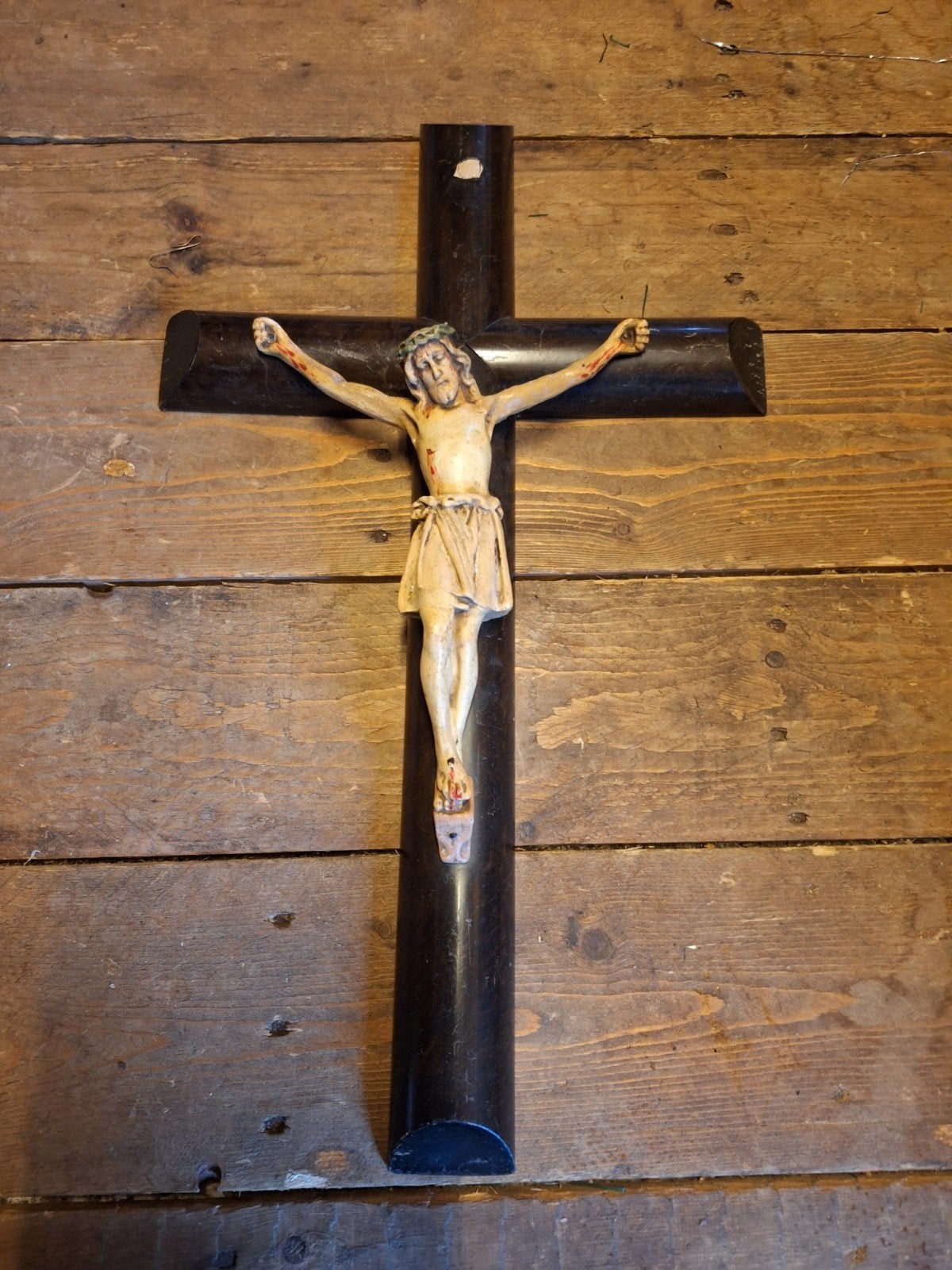 Antiek Kruisbeeld met Christusfiguur, Antiek en Kunst, Ophalen