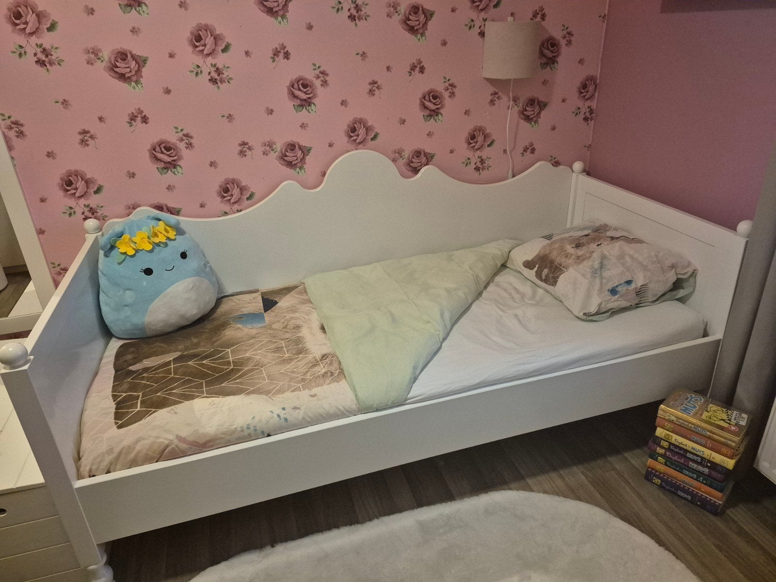 Bopita kinder bedbank met spiegel en kaptafel, Ophalen, Gebruikt, 90 cm, Eenpersoons