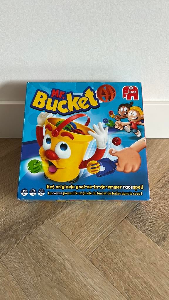 Mr. Bucket gooi-ze-in-de-emmer racespel!, Ophalen, Gebruikt