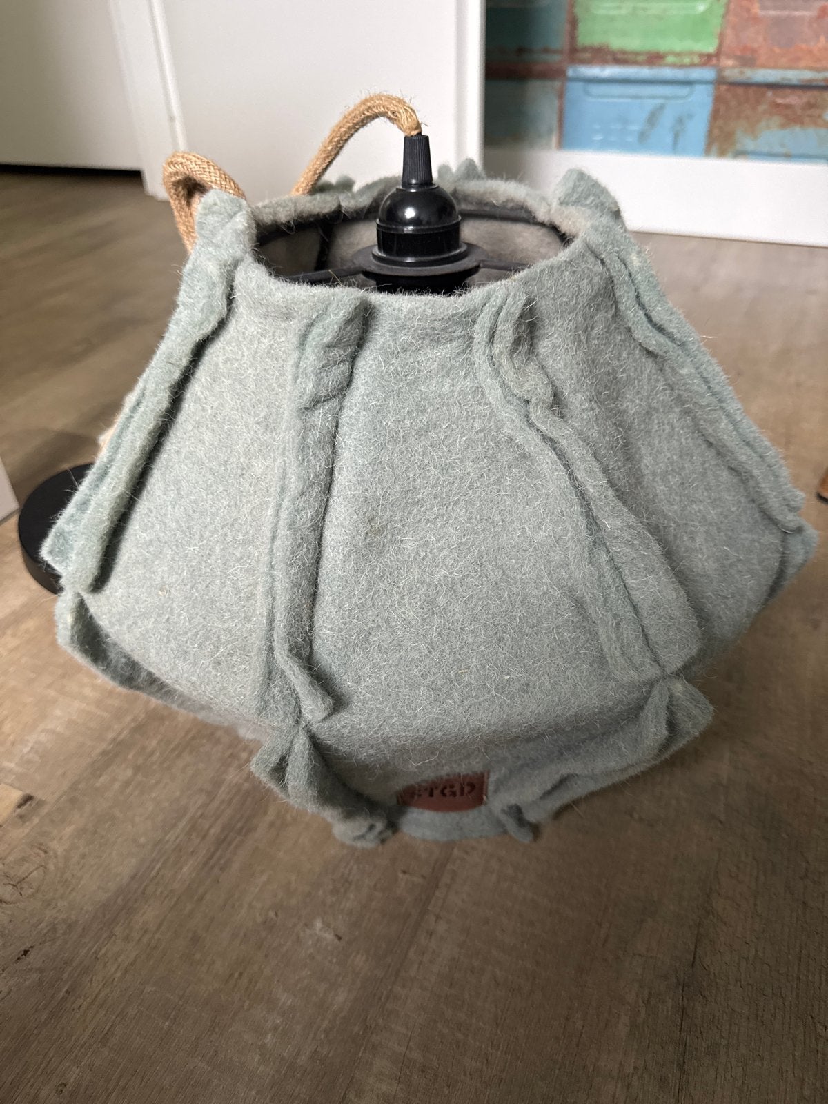 Stapelgoed vilten hanglamp - Groen, Ophalen, Gebruikt, Textiel